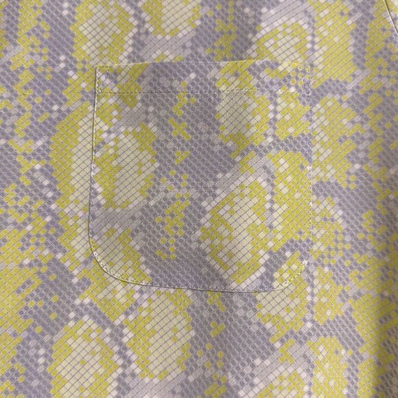 JOIE Women’s Grey & Green Geometric Print Short-sleeve Blouse Size S - Picture 4 of 5